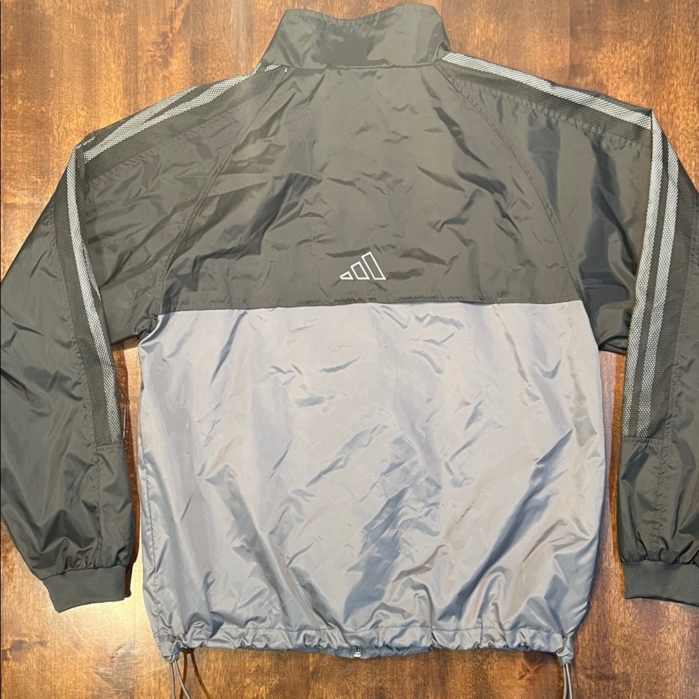 Mens Vintage 2000's Adidas WindBreaker Jacket - Grey Black Size M - Picture 4 of 4